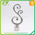 D-S0033 China curtain rod factory Popular curtain rods leaf finial